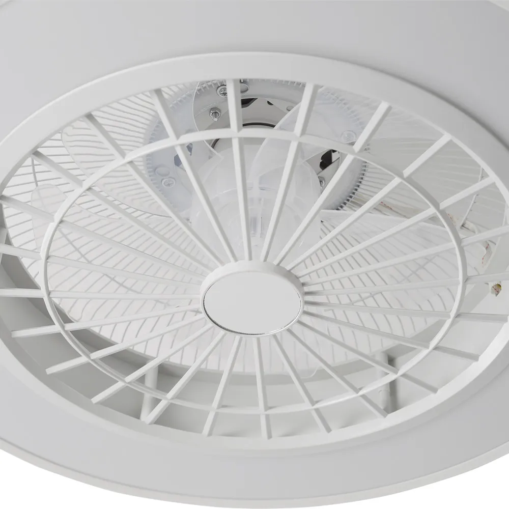 Round LED Ceiling Fan Light - White, Acrylic