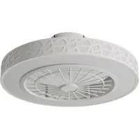 Round LED Ceiling Fan Light - White, Acrylic