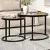 Round Nesting Tables Set of 2 - Black, Glass