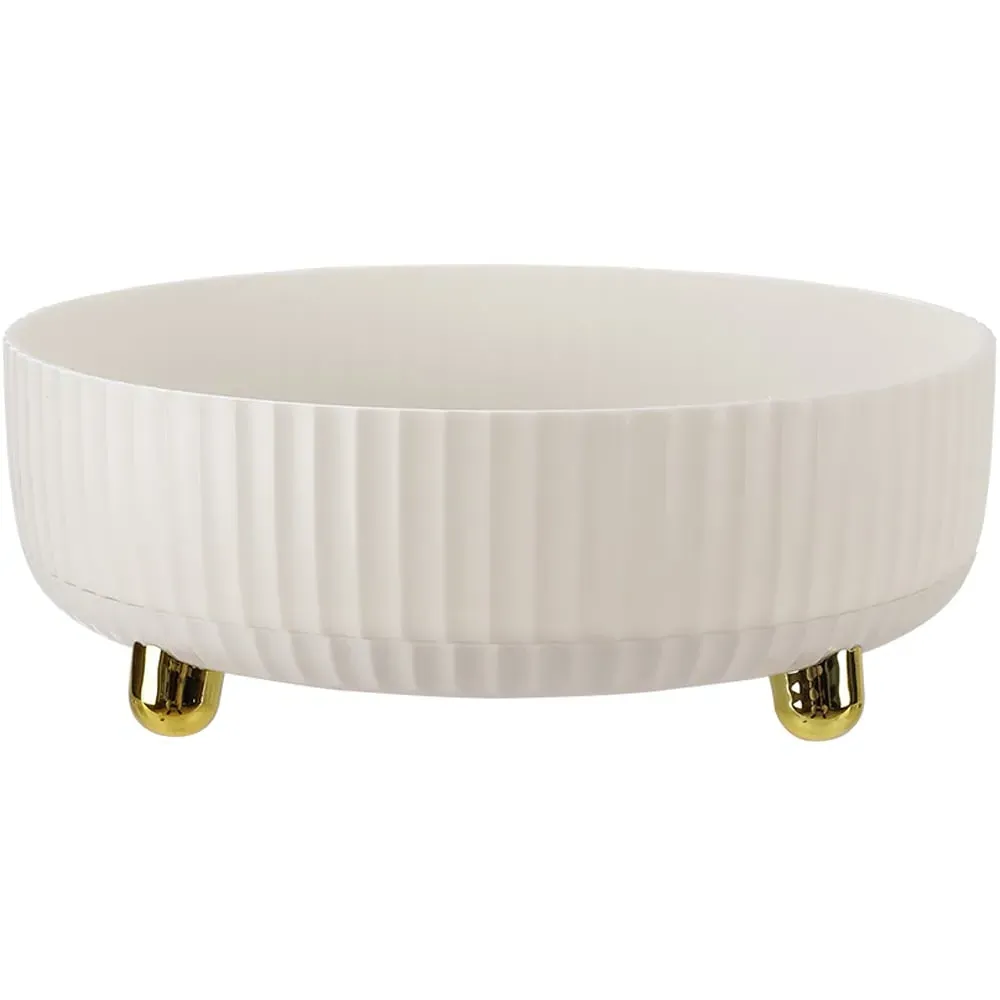 Round Rotatable Storage Organiser - White image