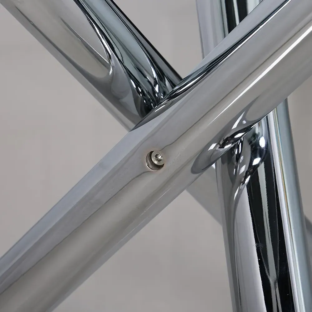 Round Tempered Glass Coffee Table - Silver