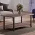Rustic Coffee Table with Storage - Brown