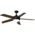 Rustic Wooden LED Ceiling Fan Light with Remote - Brown