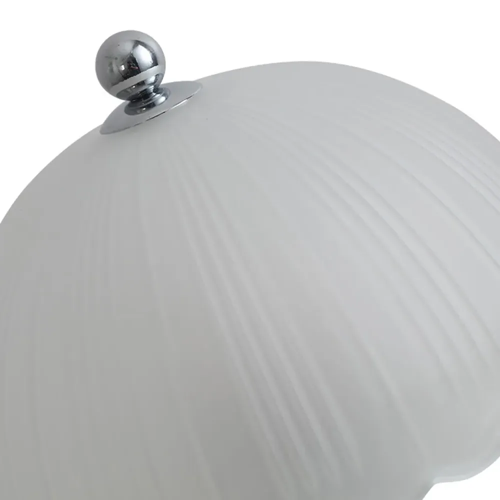 Scalloped Table Lamp - White, Crystal