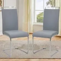 Set of 2 Dining Chair - Grey
