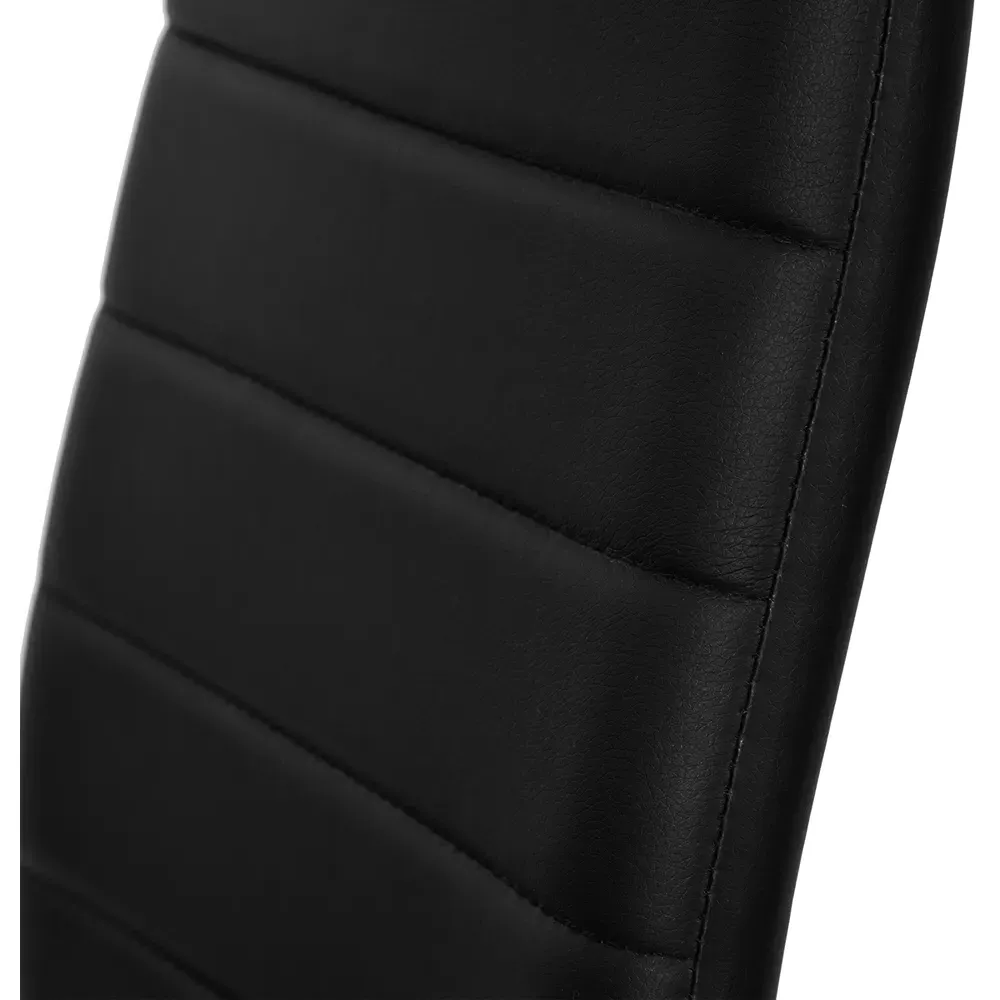 Set of 2 Faux Leather Dining Chair - Black