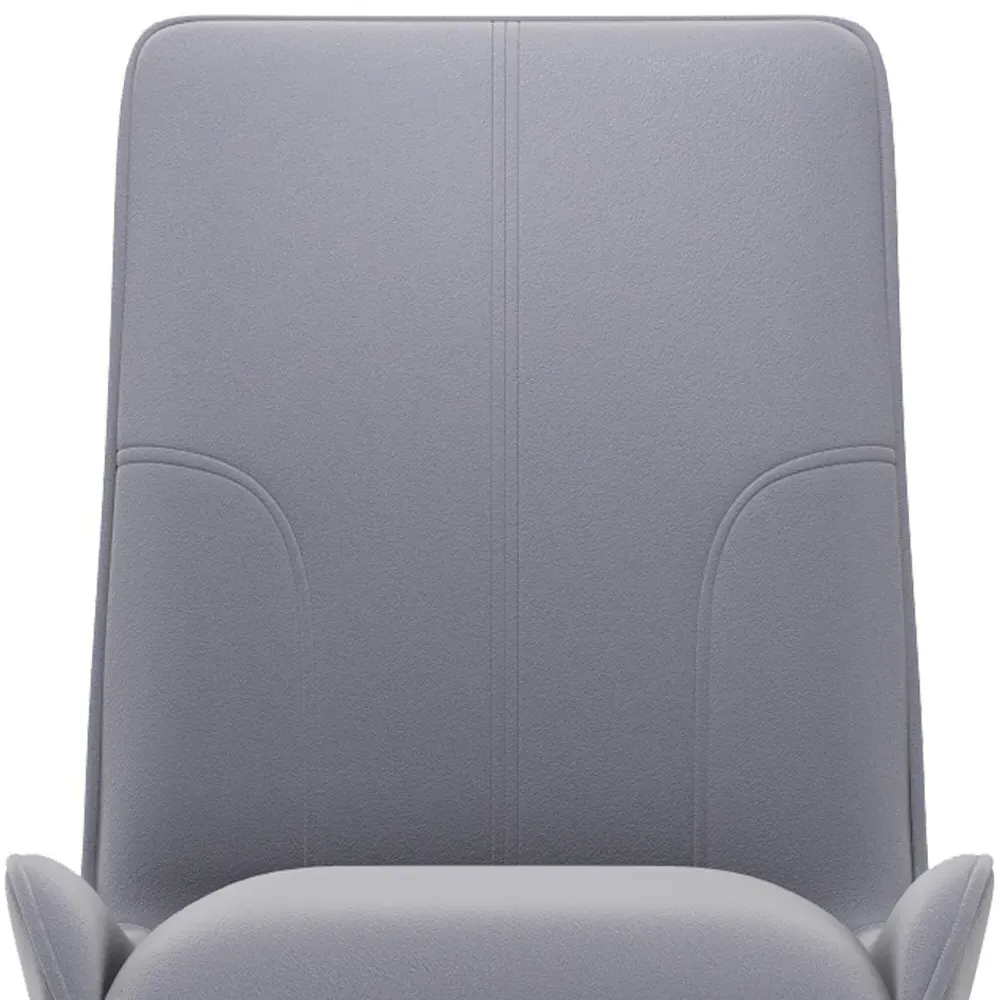 Set of 2 High Back Velvet Dining Chair - Grey