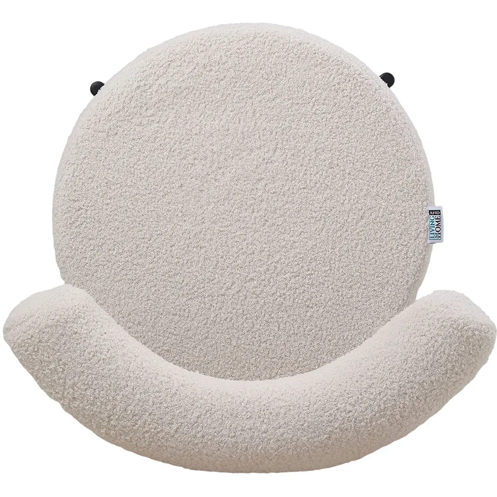 Set of 2 Sherpa Fleece Upholstered Dining Chair - White