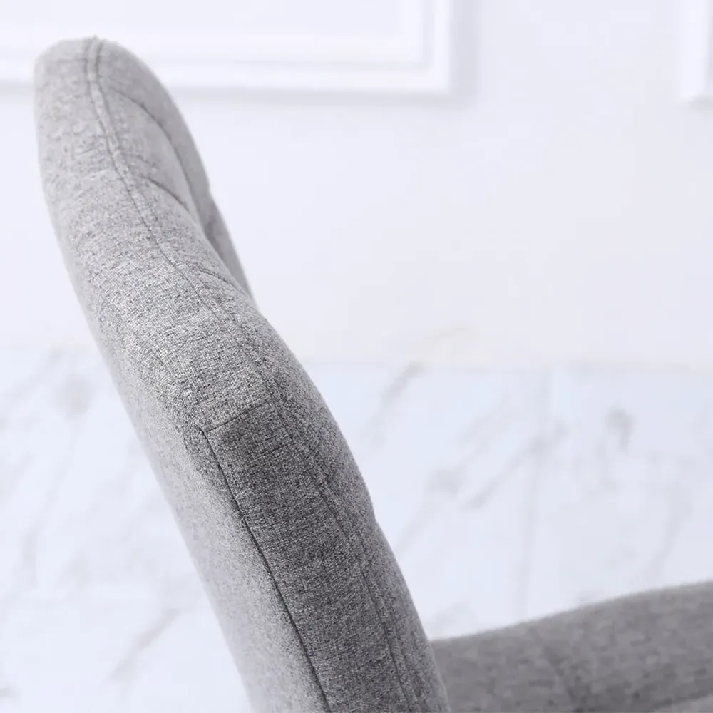 Set of 4 Tufted Dining Chairs - Dark Grey