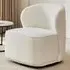 Sherpa Upholstered Swivel Chair - White