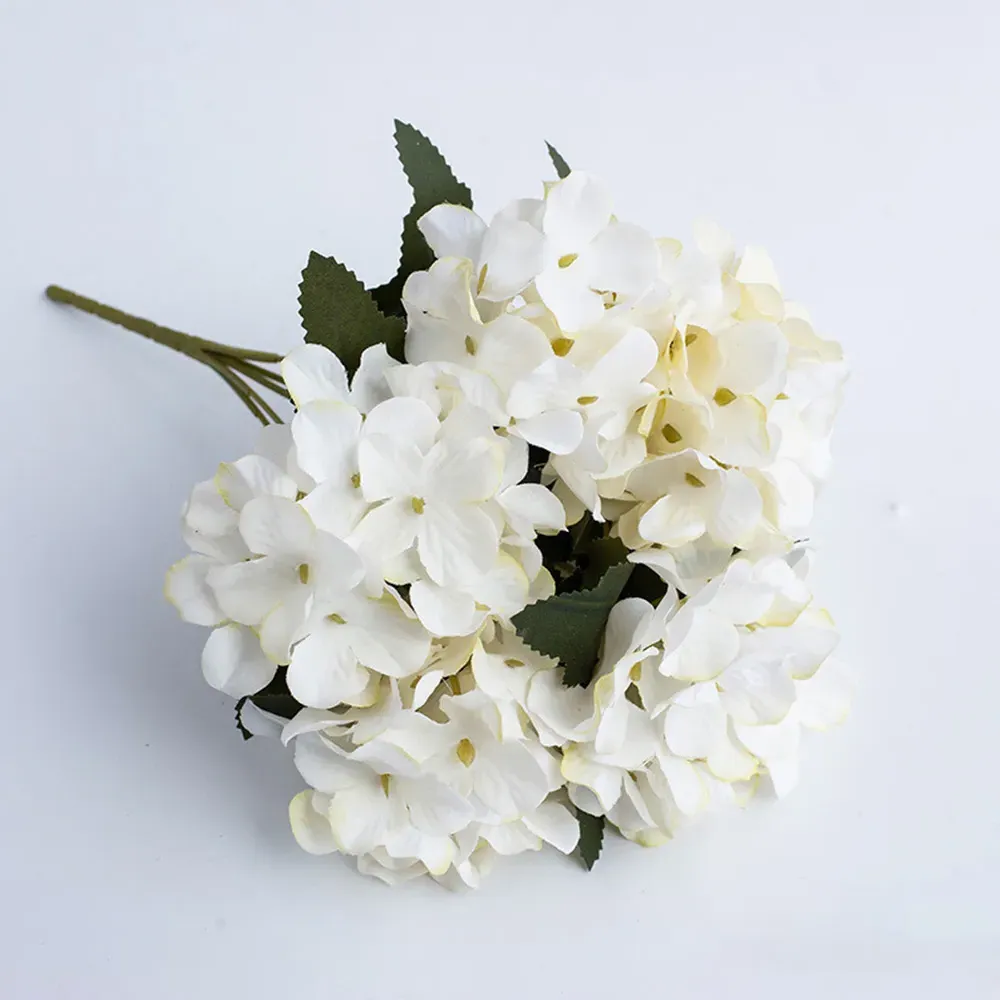 Silk Artificial Hydrangea Bouquet 35cm - White