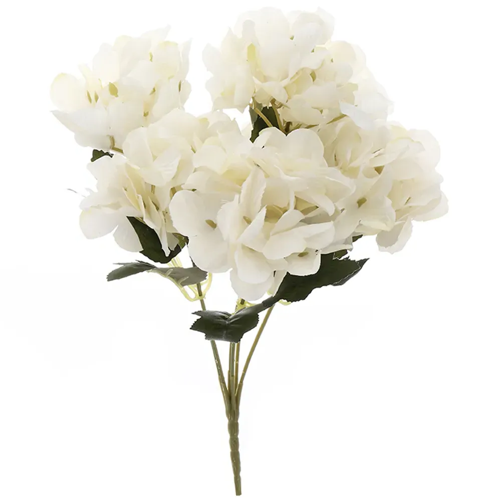 Silk Artificial Hydrangea Bouquet 35cm - White