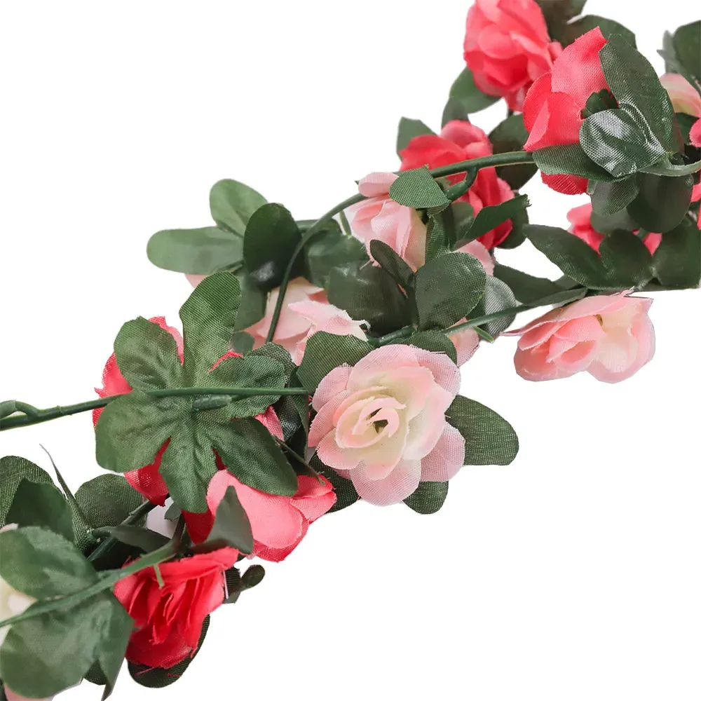 Silk Peony Artificial Hanging Vine Garland - Pink