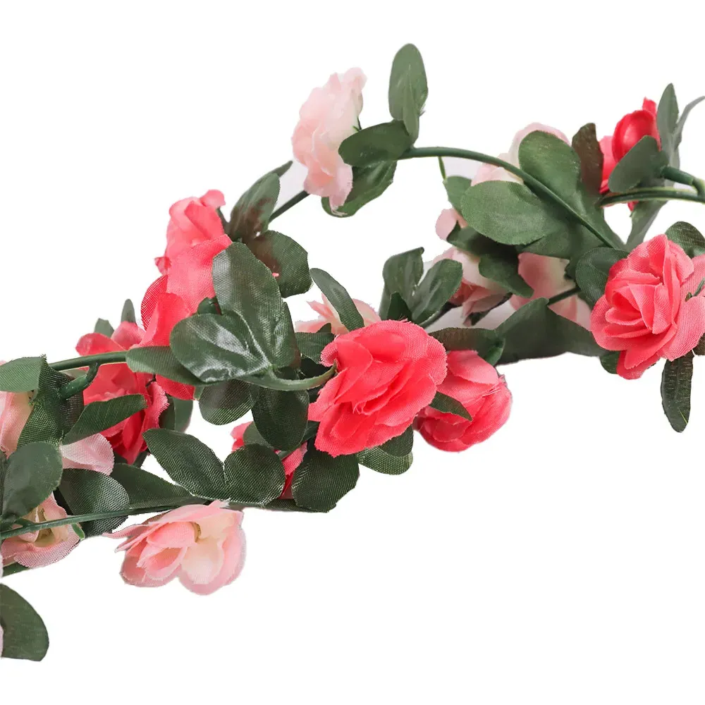 Silk Peony Artificial Hanging Vine Garland - Pink