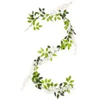 Silk Wisteria Artificial Vine Garland 190cm - White