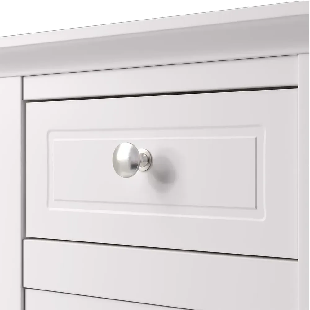 Single Door Single Drawer Bedside Table - White