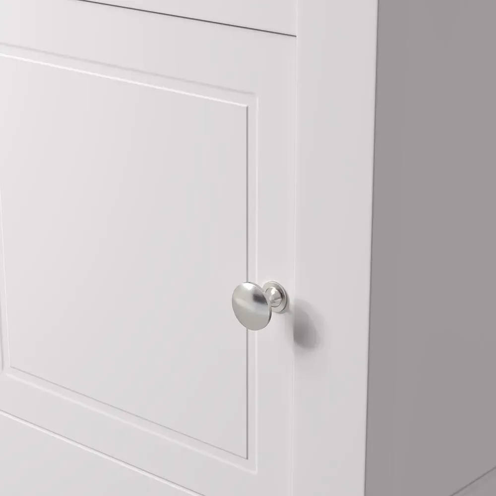 Single Door Single Drawer Bedside Table - White