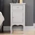 Single Door Single Drawer Bedside Table - White