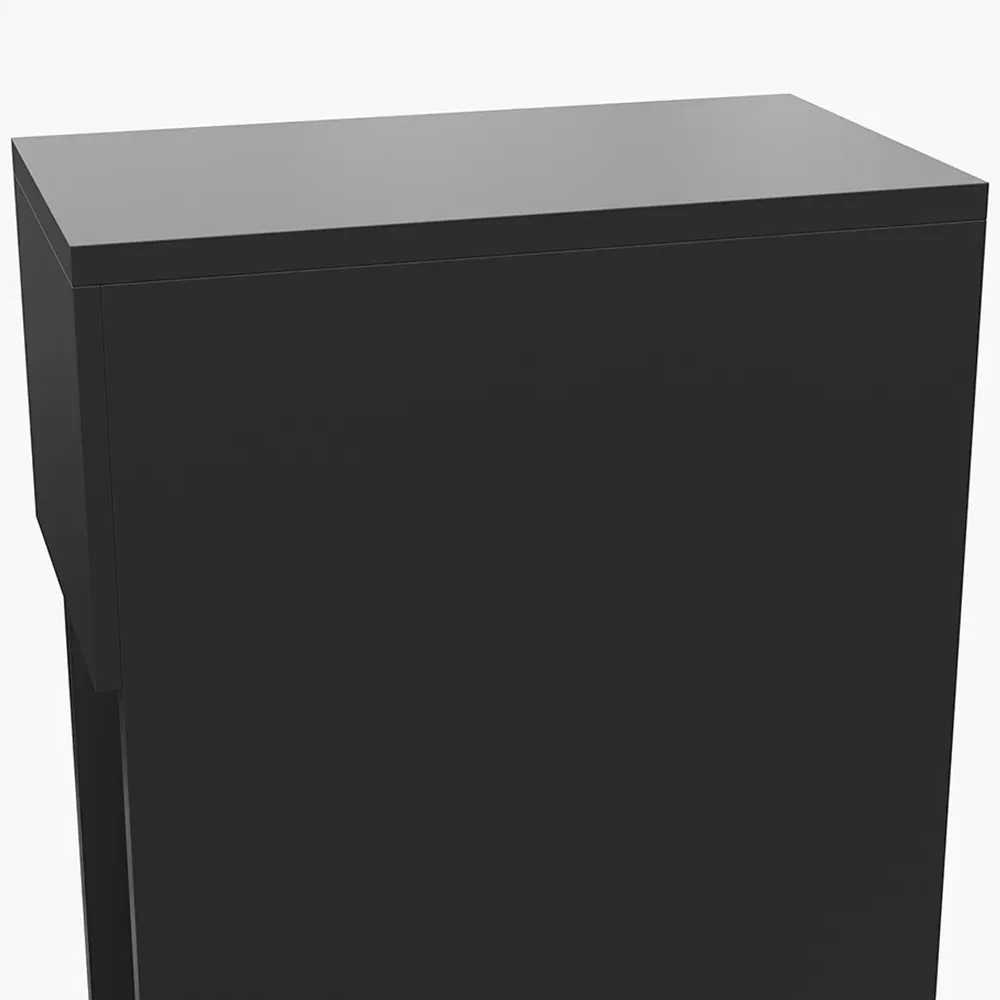 Single Drawer Bedside Table - Black