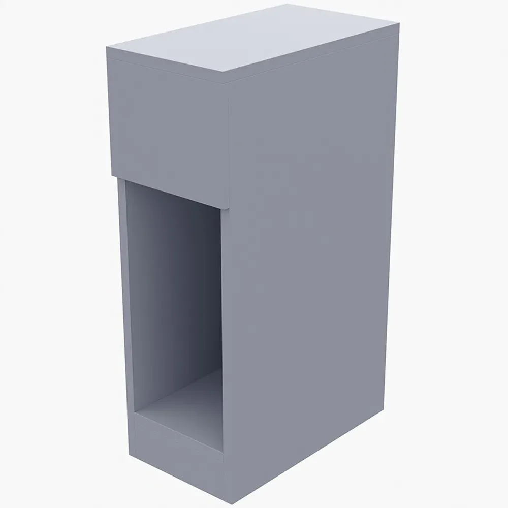 Single Drawer Bedside Table - Grey