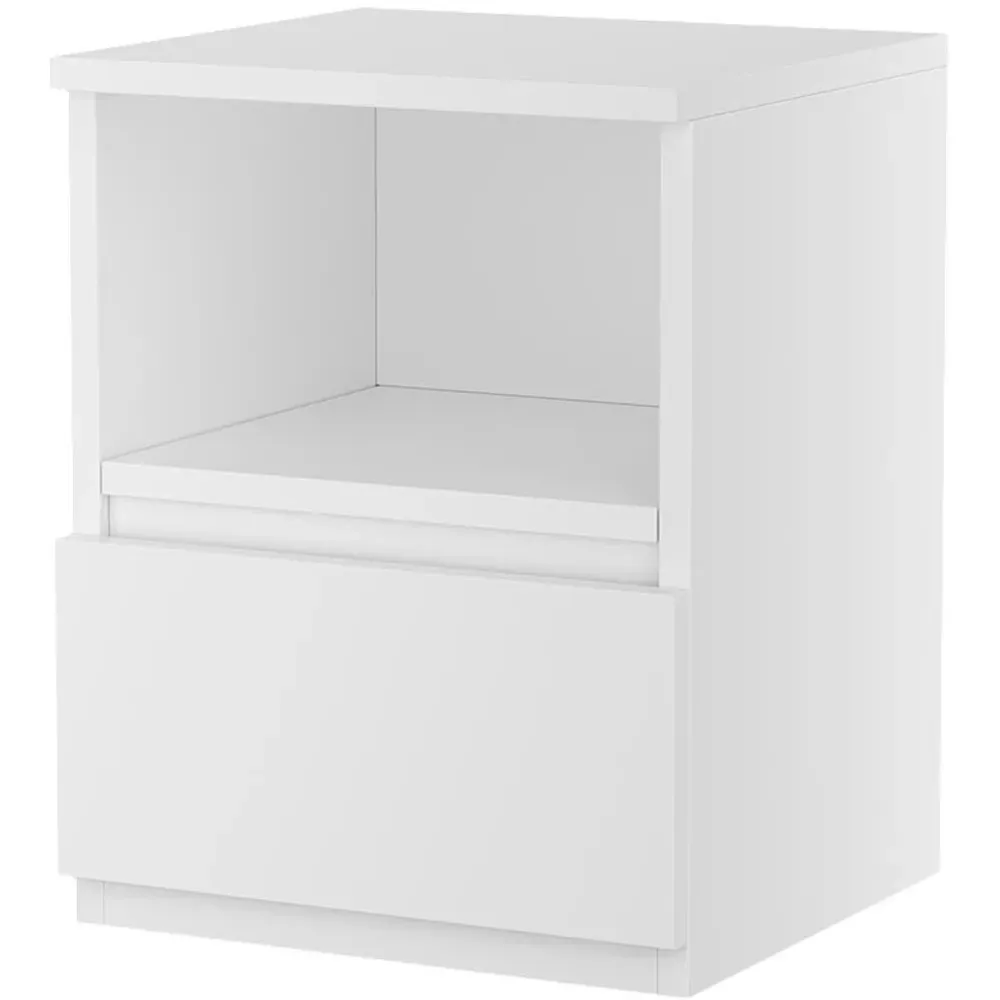 Single Drawer Bedside Table - Warm White