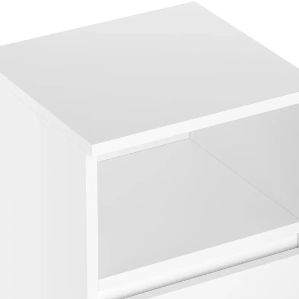 Single Drawer Bedside Table - Warm White