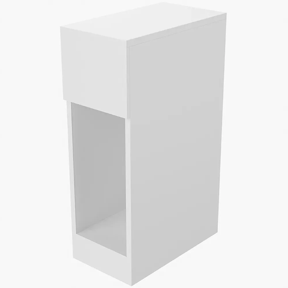 Single Drawer Bedside Table - White