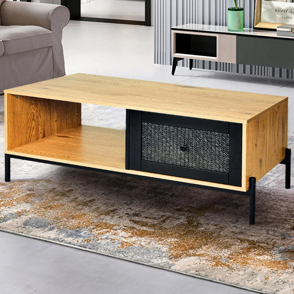 Single Drawer Coffee Table - Brown