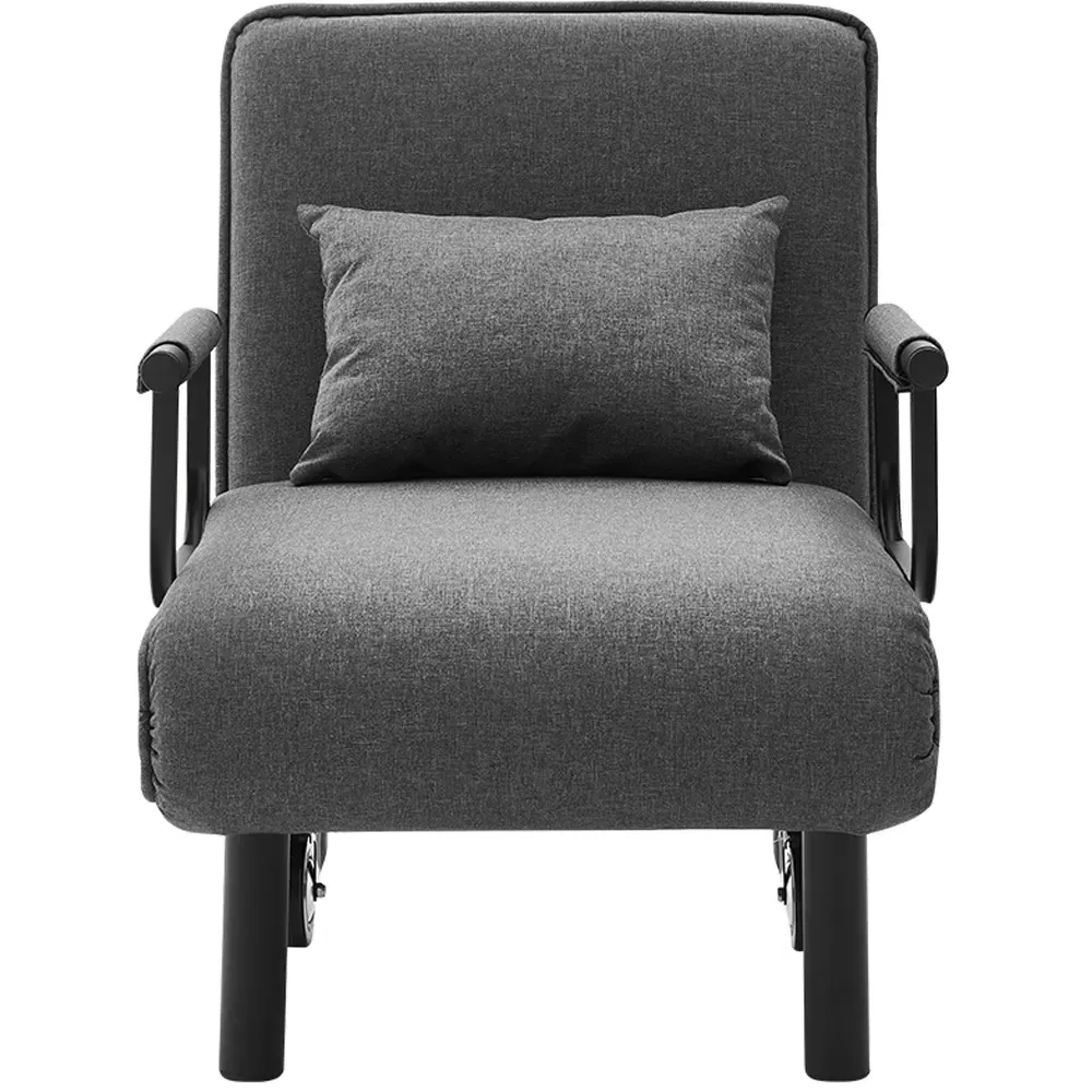 Single Seater Sofa Bed - Grey, Linen