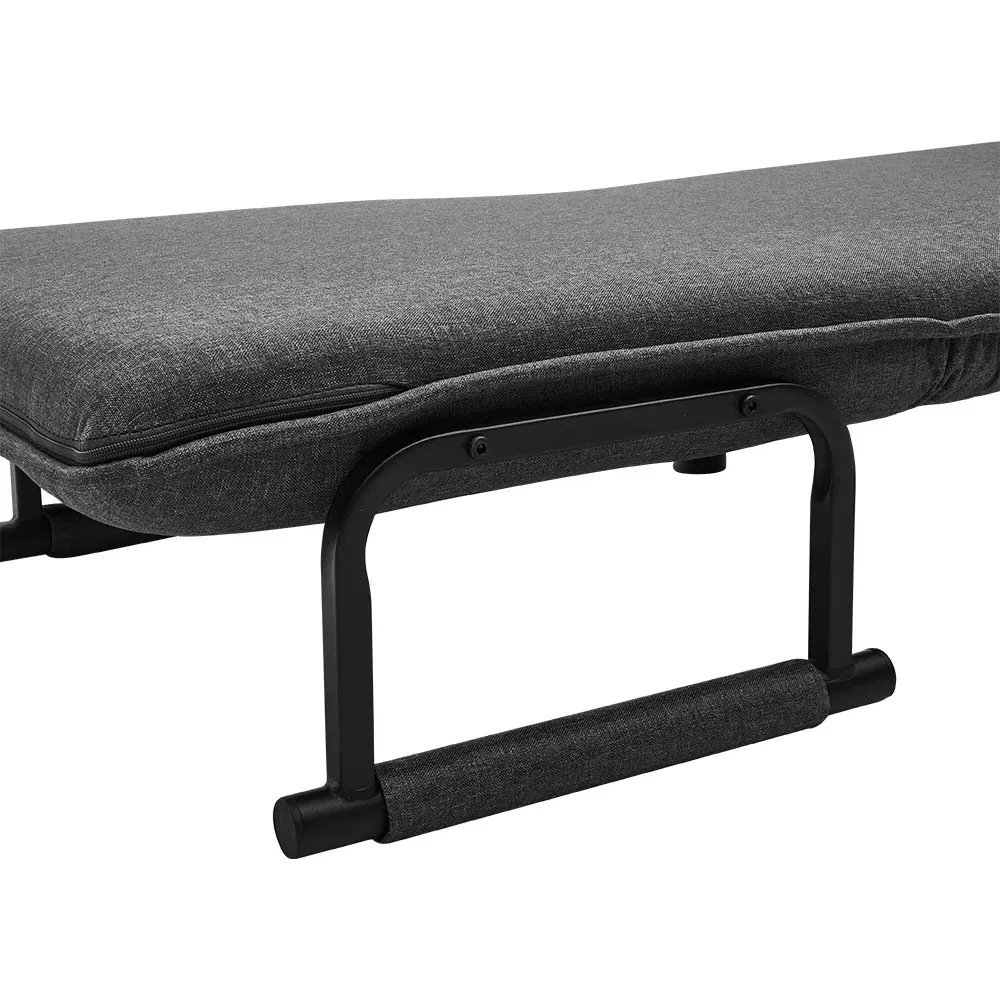 Single Seater Sofa Bed - Grey, Linen