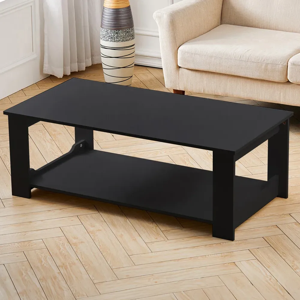 Single Shelf Coffee Table - Black image