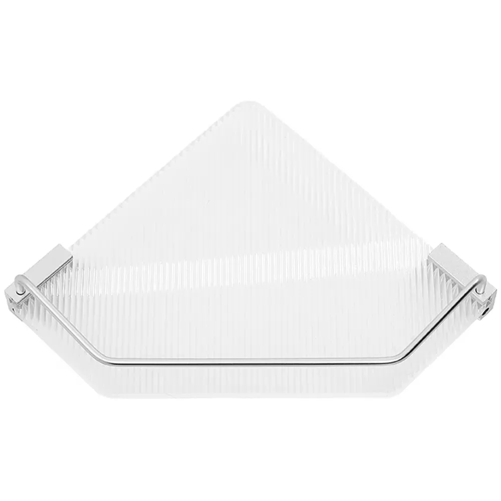 Single Tier Acrylic Bathroom Corner Shelf