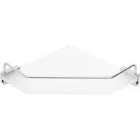 Single Tier Acrylic Bathroom Corner Shelf