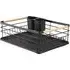 Single-Tier Dish Rack with Drainboard - Black, Metal