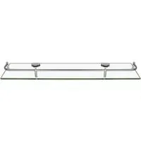 Single-Tier Wall Mounted Bathroom Shelf - Clear, Glass