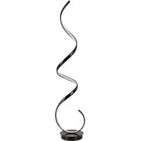 Spiral Floor Lamp with LED Light - Black