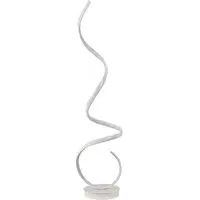 Spiral Floor Lamp with LED Light - White