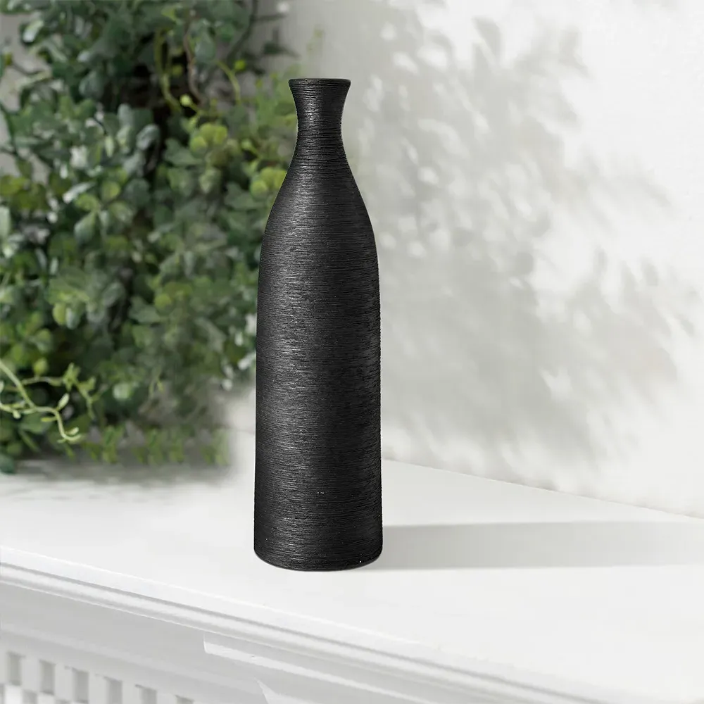 Tall Porcelain Vase 34cm - Black