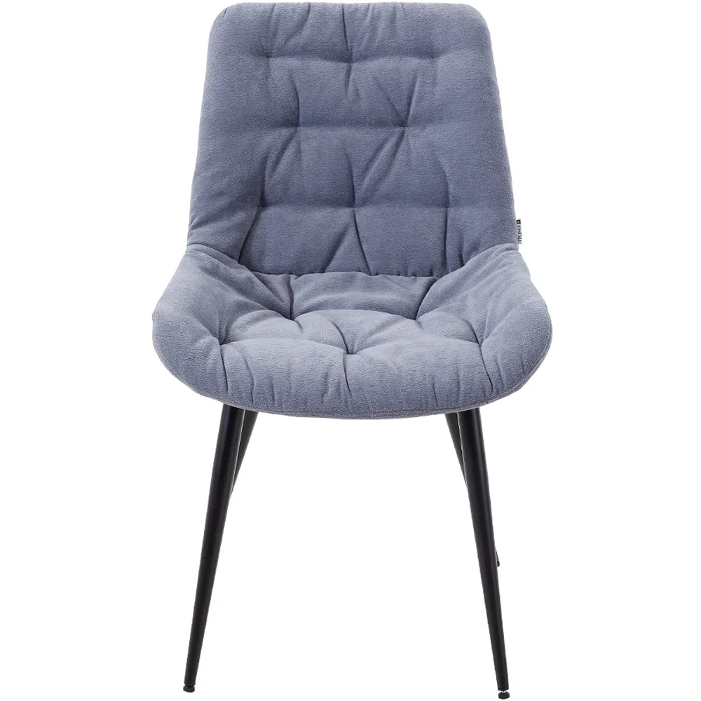 Teddy Fleece Dining Chair with Diamond Pattern - Grey