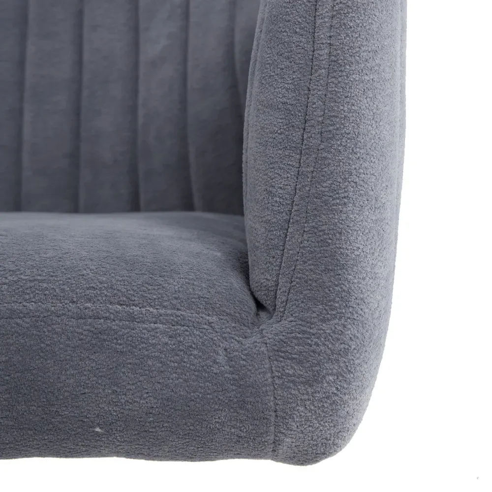 Teddy Fleece Upholstered Swivel Chair - Cream