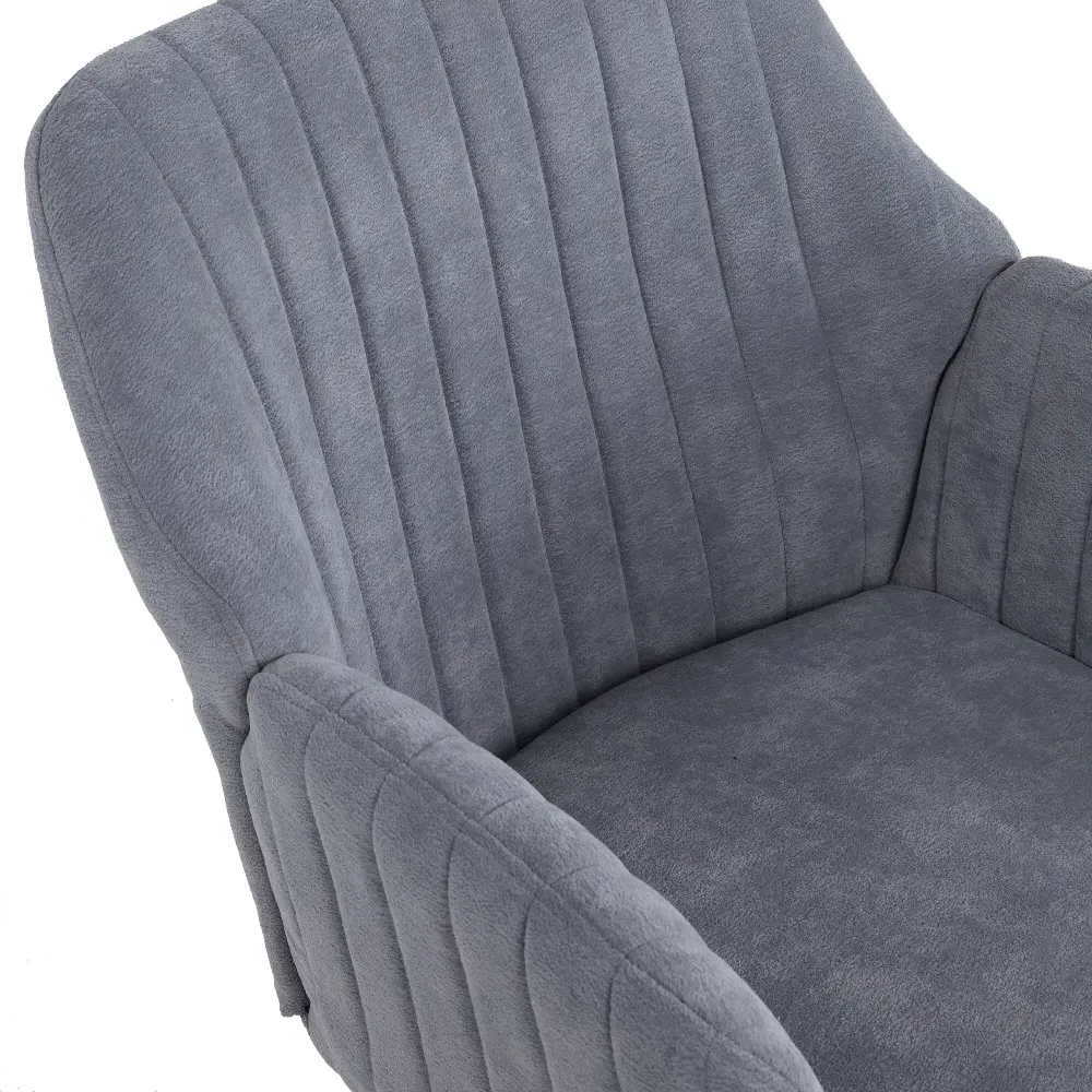 Teddy Fleece Upholstered Swivel Chair - Cream