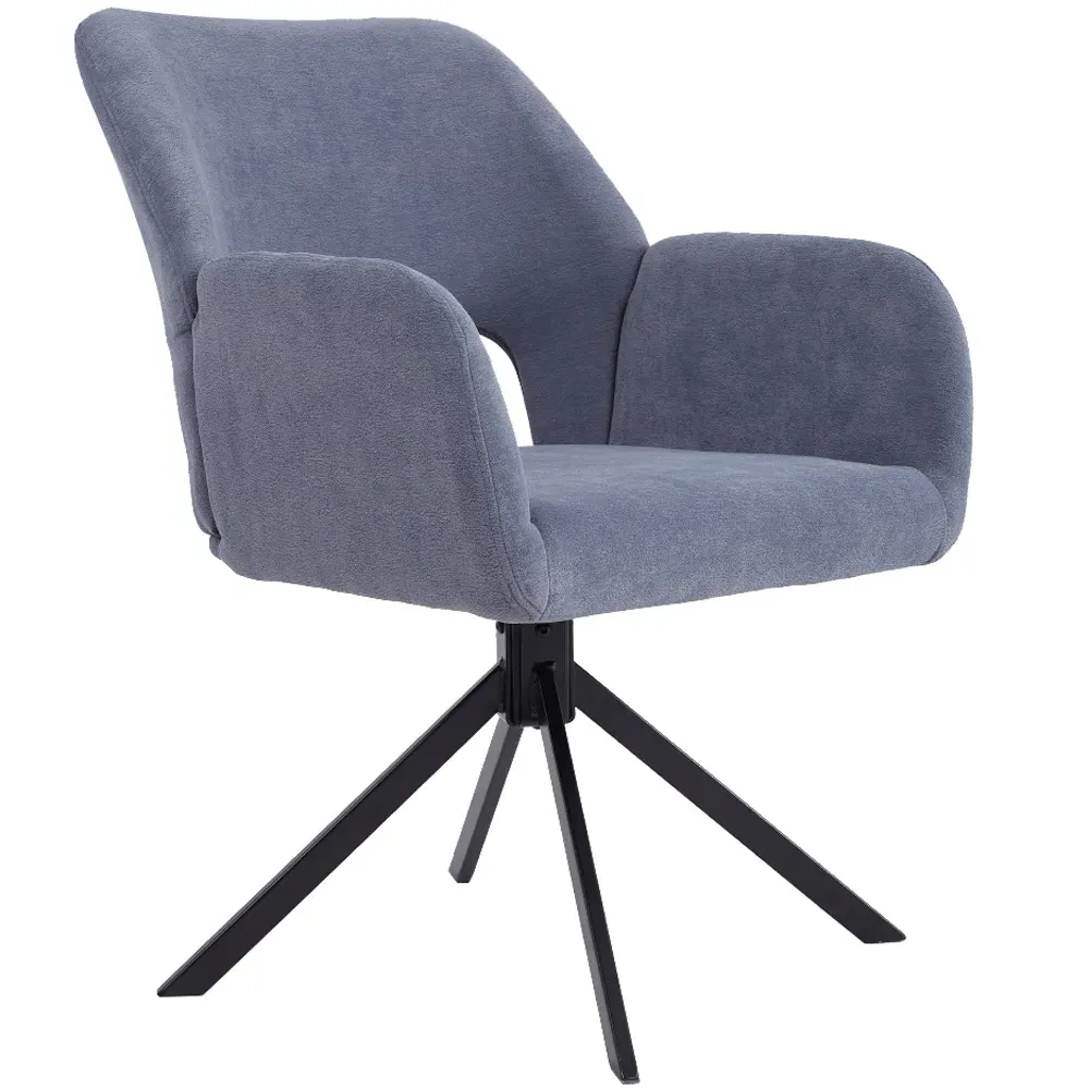Teddy Fleece Upholstered Swivel Chair - Grey
