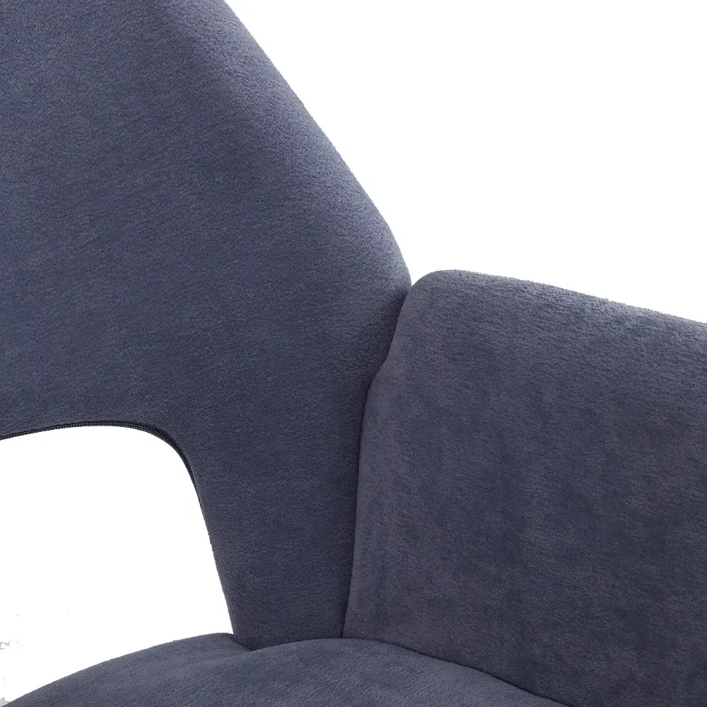 Teddy Fleece Upholstered Swivel Chair - Grey
