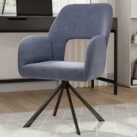 Teddy Fleece Upholstered Swivel Chair - Grey