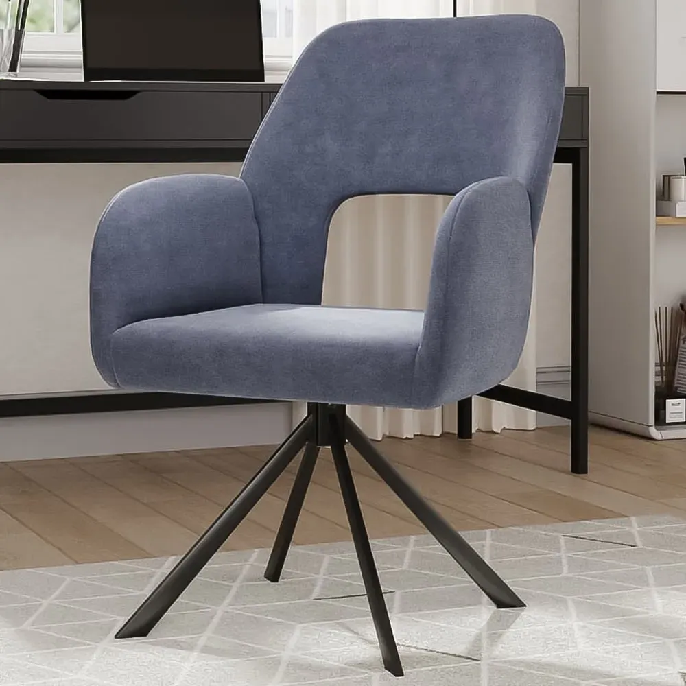 Teddy Fleece Upholstered Swivel Chair - Grey