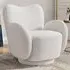 Teddy Fur Swivel Armchair - White