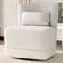 Teddy Fur Swivel Barrel Chair - White