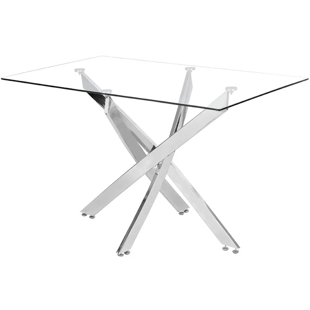 Tempered Glass Coffee Table - Silver