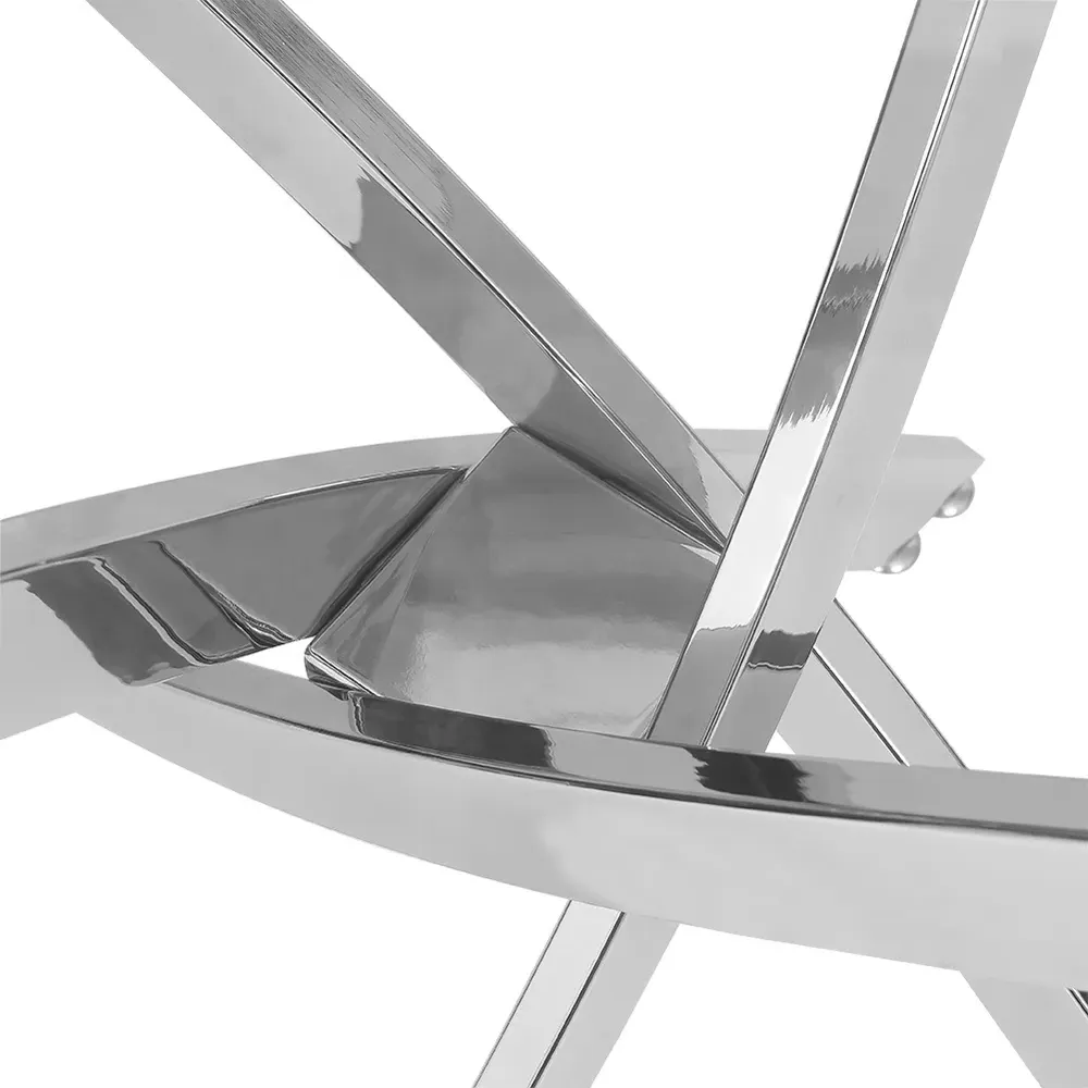 Tempered Glass Coffee Table - Silver