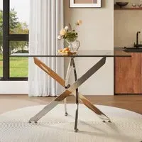 Tempered Glass Coffee Table - Silver